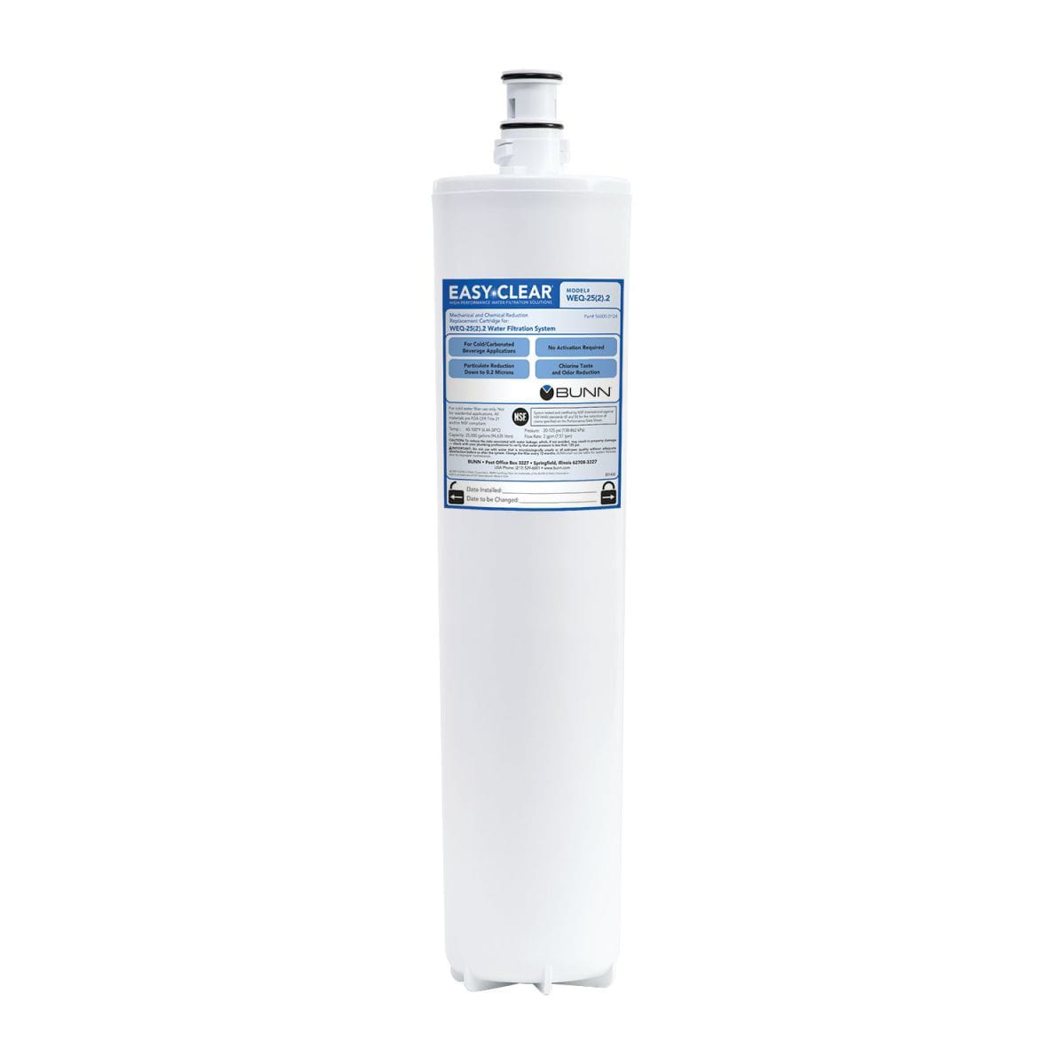 Bunn WEQ 25 2 2 WEQ Water Filter Cartridge W 25 000 Gal Capacity   021 560000124 