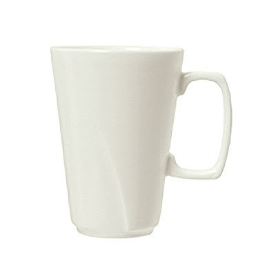 Syracuse China 905482924 10.5-oz Tall Mug w/ Tangular Pattern & Shape, Royal Rideau Body, White