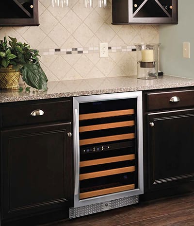 Eurodib MH54DZ 24" One Section Wine Cooler w/ (2) Zones, 46-Bottle Capacity, 110v