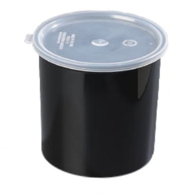 Carlisle 034203 2.7-qt Crock w/ Lid, Polypropylene, NSF, Black
