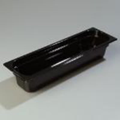 Carlisle 1024103 Half Size-Long Food Storage Container - 4" D, Black