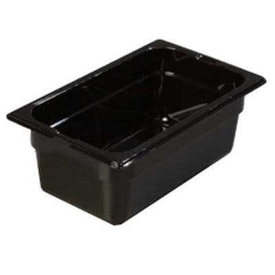 Carlisle 1028103 1/4 Size Food Pan - 4"D, Black