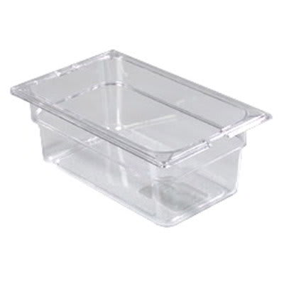 Carlisle 10281-807 1/4 Size Food Pan - 4"D, (3/Pk) Clear