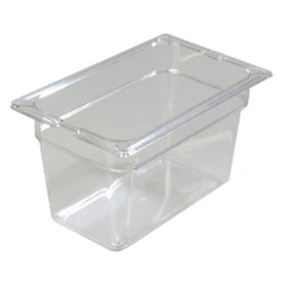 Carlisle 10282-807 1/4 Size Food Pan - 6"D, (3/Pk) Clear