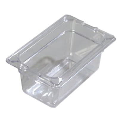 Carlisle 1032107 1/9 Size Food Pan - 4"D, Clear