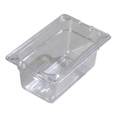 Carlisle 10321-807 1/9 Size Food Pan - 4"D, (3/Pk) Clear