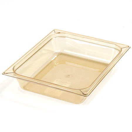 Carlisle 1042013 High Heat Half Size Food Pan - 2-1/2"D, Amber
