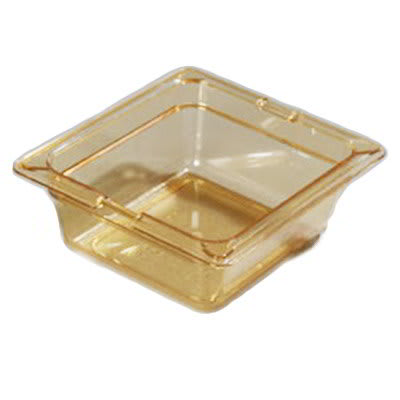 Carlisle 1050013 High Heat 1/6 Size Food Pan - 2-1/2"D, Amber