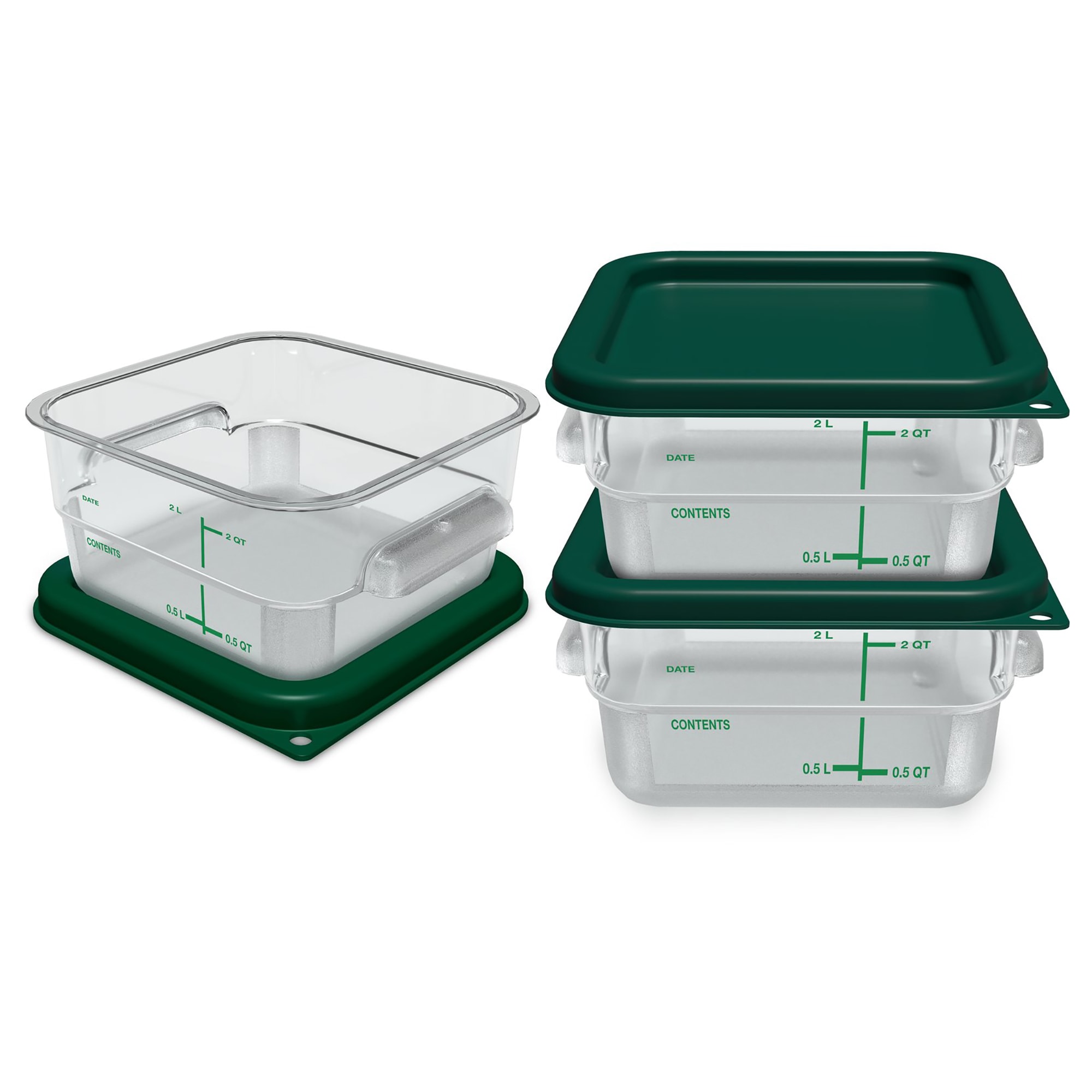 1195307 - Squares Polycarbonate Food Storage Container 8 qt