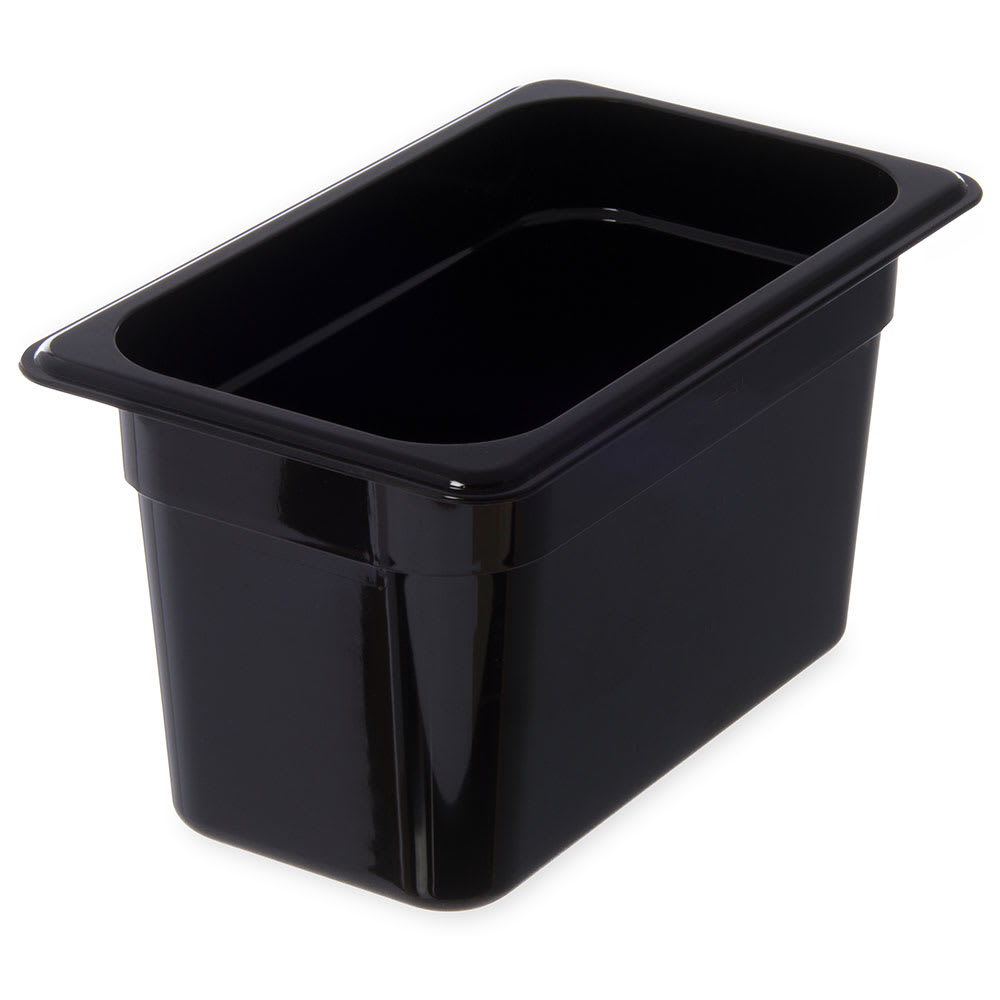 Carlisle 3068203 1/4 Size Food Pan - 6"D, Black