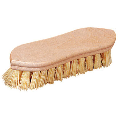 Carlisle 3627700 9" Utility Scrub Brush - Tampico/Wood