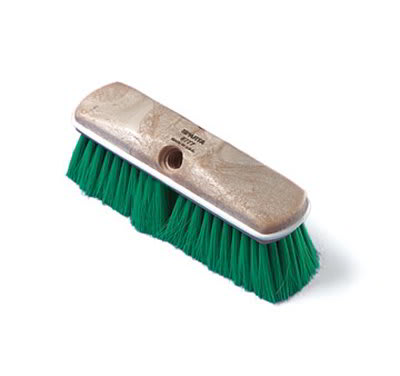 Carlisle 4005025 10-in Truck & Wall Brush Head w/ Green Nylex Bristles, Tan
