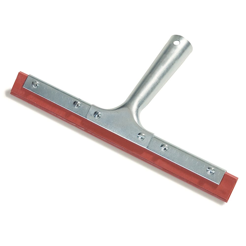 Carlisle 4007200 Rubber Professional Double-Blade Window Squeegee with Zinc-Plated Steel Frame Red 8 Width Case of 12 