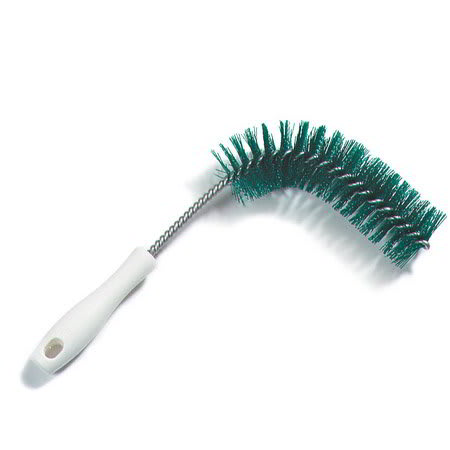 Carlisle 4016209 15-in Bent Elbow Brush w/ Plastic Handle, 2-in Diam., Green