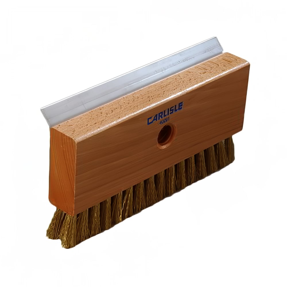 Carlisle 4029100 8-1/2" Oven Brush with Scraper Head - Brass