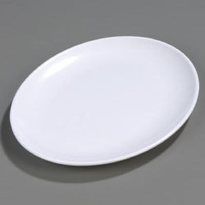 Carlisle 4383002 Oval Epicure Display Platter - 16x12" Melamine, White