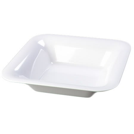 Carlisle 4440202 14" Pallete Designer Square Bowl - Melamine, White
