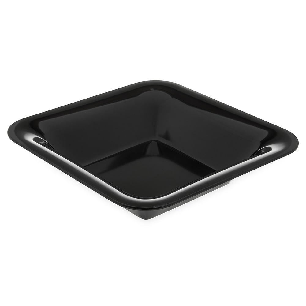 Carlisle 4440203 14" Square Bowl w/ Wide Rim, Melamine, Black