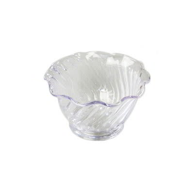 Carlisle 4530-907 5-oz Tulip Dessert Dish - (12/Pk) Scalloped Edging, Clear