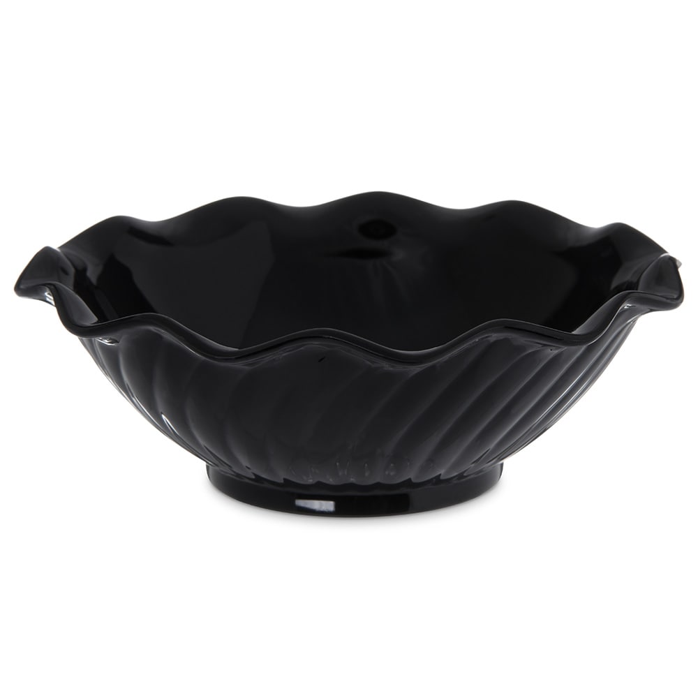 Carlisle 453103 4.625" Round Tulip Dessert Dish w/ 5-oz Capacity, Plastic, Black