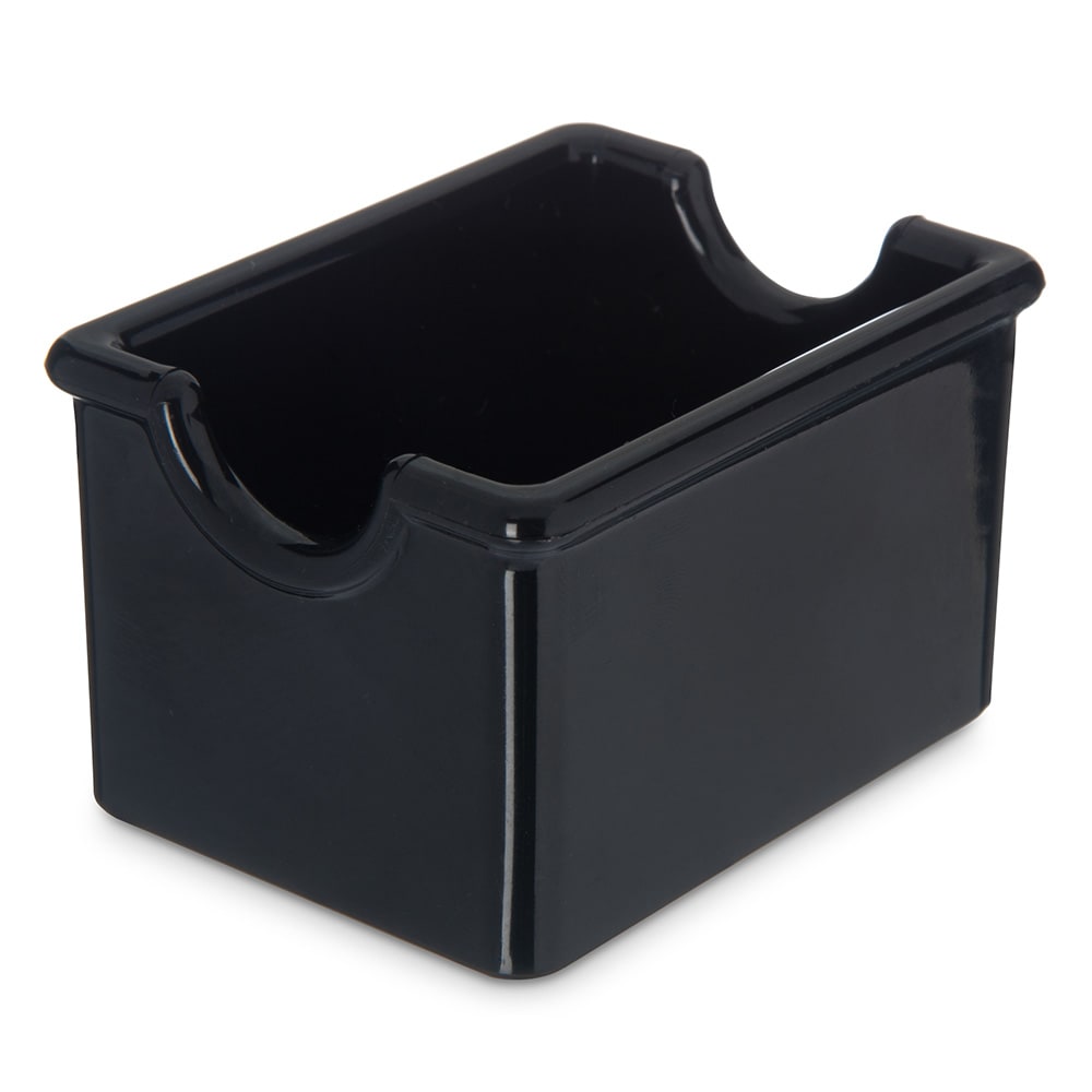 Carlisle 455003 Rectangular Sugar Caddy - Plastic, Black