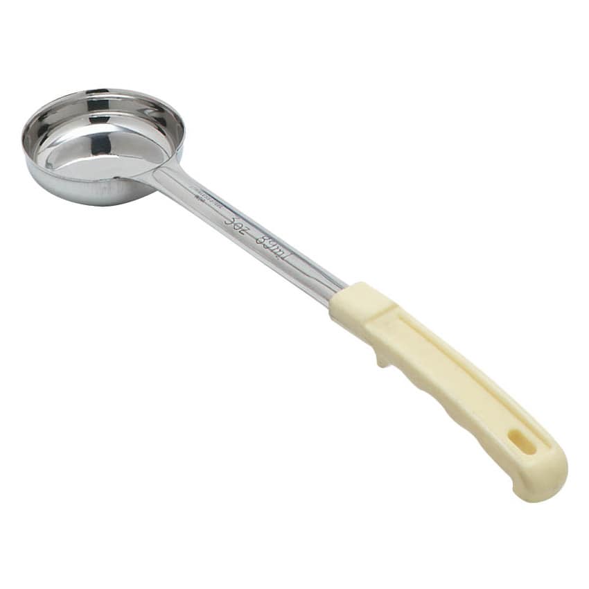 Carlisle 604370 3-oz Solid Portion Spoon w/ Stainless Bowl, Beige