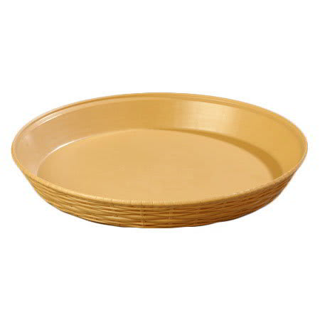 Carlisle 652667 12" Round Bread Basket - Polypropylene, Straw