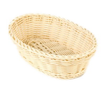 Carlisle 6551-06 Medium Oval Woven Basket, Oatmeal