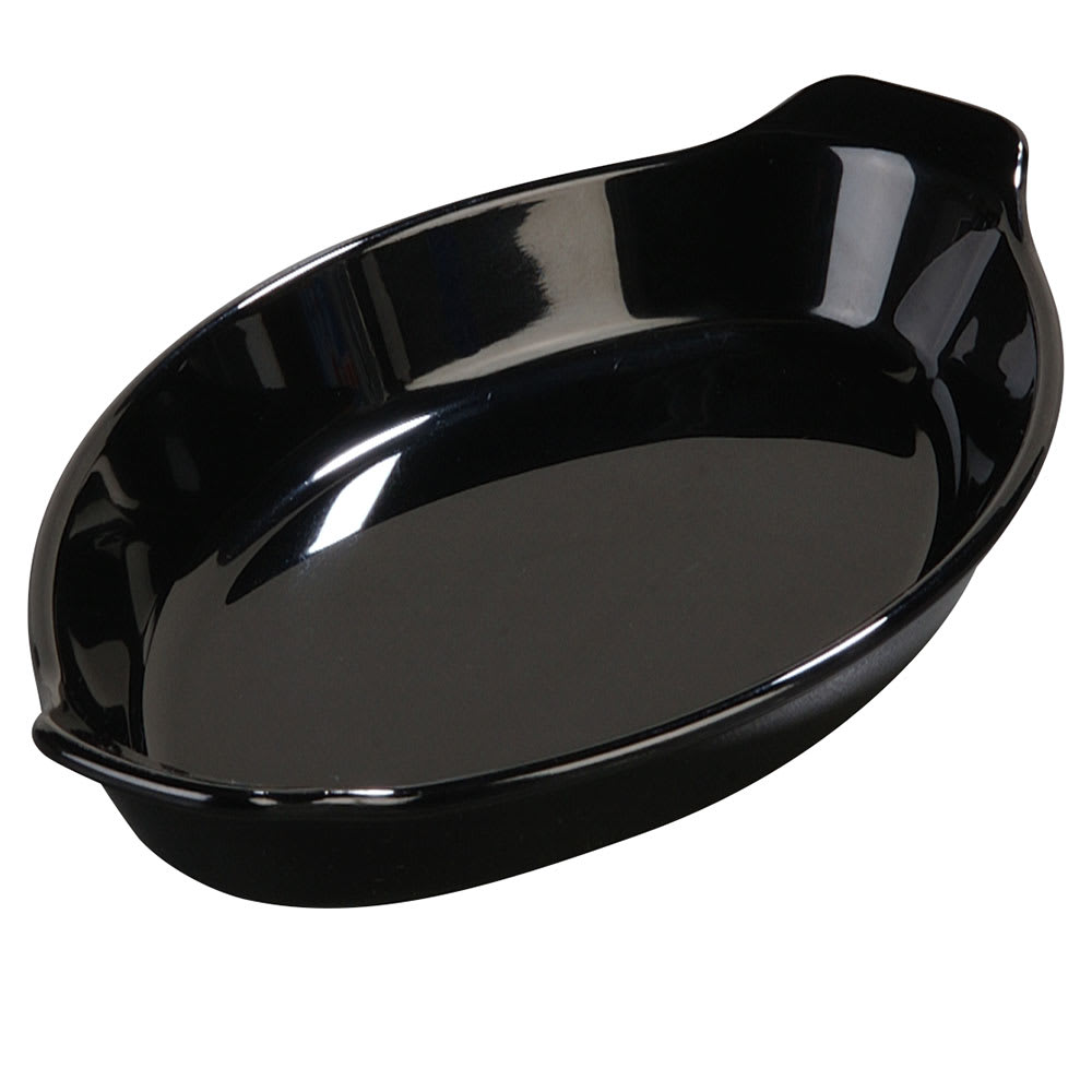 Carlisle 740503 Oval Casserole Dish w/ 8-oz Capacity, 7.5" x 4.25", Polycarbonate, Black