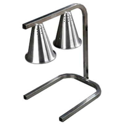 Carlisle HL7237-800 20-in Portable Heat Lamp w/ 2 Bulb C-frame, Adjustable, NSF, Aluminum