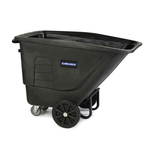 Carlisle TT005-03 Utility Tilt Truck - 1/2 cu yd, 400-lb Capacity, Polyethylene, Black