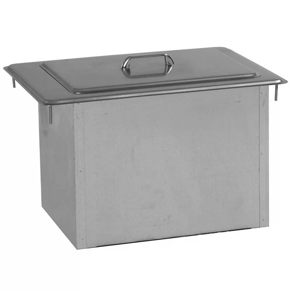 Delfield 305 45-lb Drop-In Ice Bin Chest w/ Cover, 21.25 x 15.25 x 13"