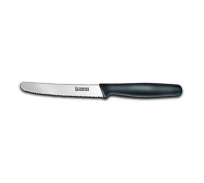 Victorinox - Swiss Army 40503 Round Tip Steak Knife w/ 4.5" Blade, Wavy Edge, Black Polypropylene Handle