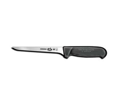Victorinox - Swiss Army 40511 Straight Narrow Boning Knife w/ 6" Stiff Blade, High Carbon Steel, Black Handle