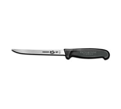Victorinox - Swiss Army 40519 Straight Narrow Boning Knife w/ 6" Semi-Flexible Blade, High Carbon Steel, Black Handle