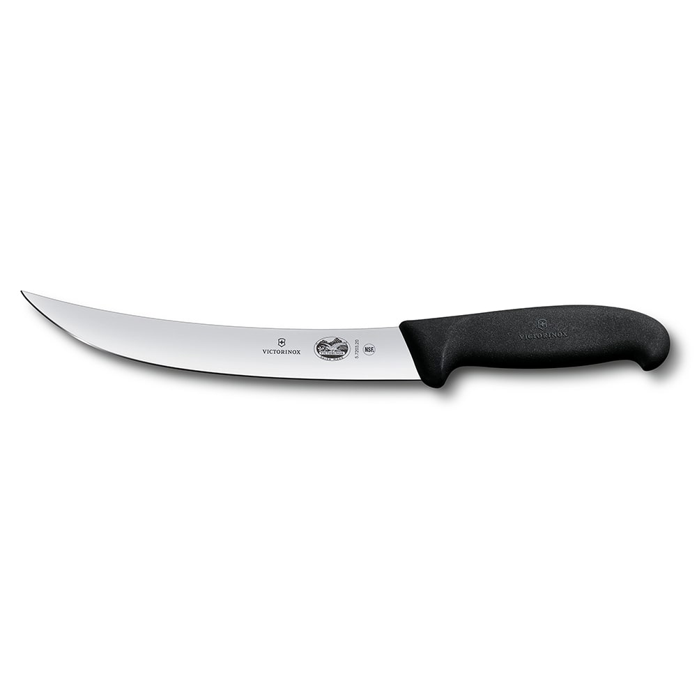 Victorinox - Swiss Army 40537 Curved Breaking Knife w/ 8" Blade, Black Handle