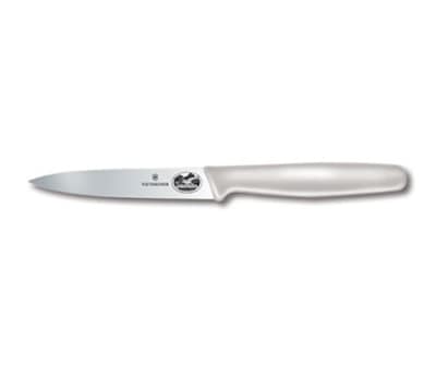 Victorinox - Swiss Army 40809 Paring Knife w/ 4" Blade, High Carbon Steel, White Polypropylene Handle