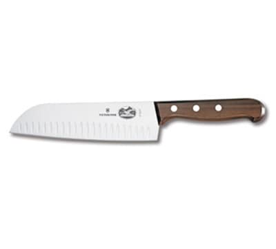 Victorinox - Swiss Army 41527 Santoku Knife w/ 7" Blade, Granton Edge, Rosewood Handle