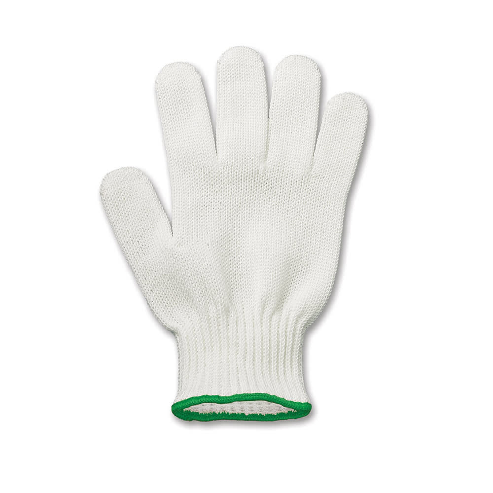 KnifeSHIELD Glove Green Band Medium, White