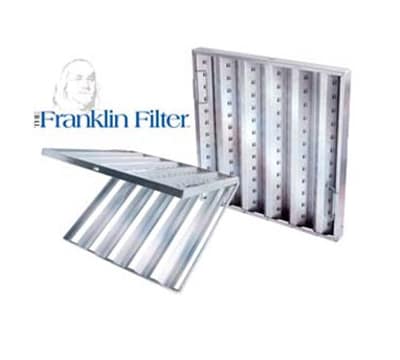 Franklin Machine 129-1114 Hinged Baffle Filter, 25x20", Stainless