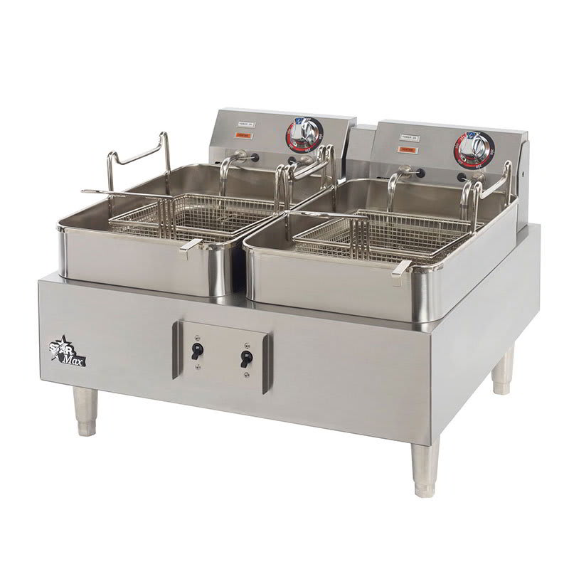 Star 530TF CSA Countertop Electric Fryer - (2) 15-lb Vat, 208v/1ph