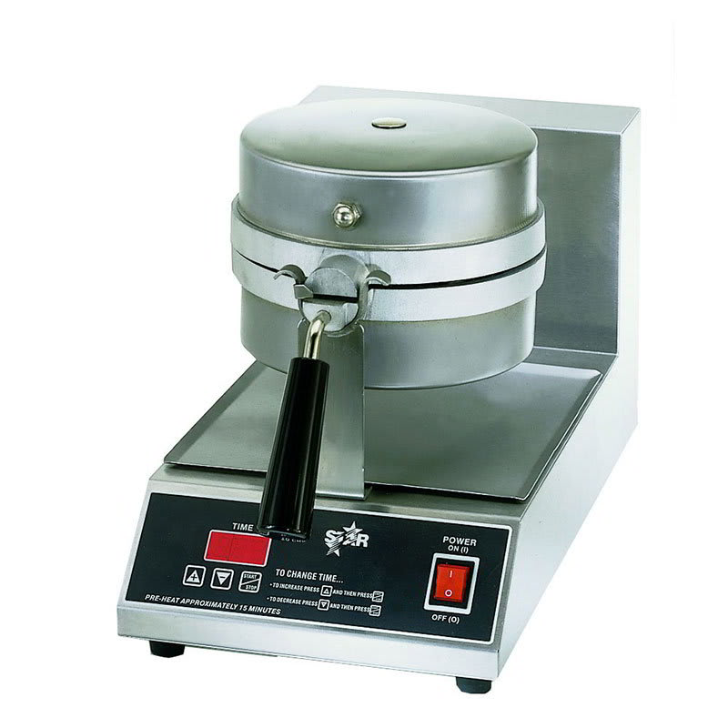 Star SWB8RBLE120 Belgian Waffle Baker, Single, 8 in Round, 1 in Thick Grid, 120 V