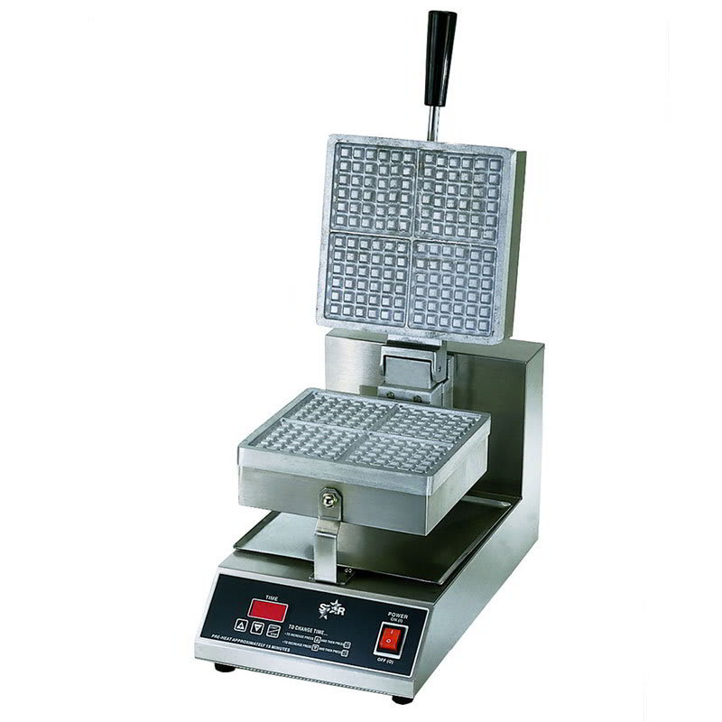 Star SWB8SQE120 Standard Waffle Baker, Single, 8 in Square Grids, 120 V