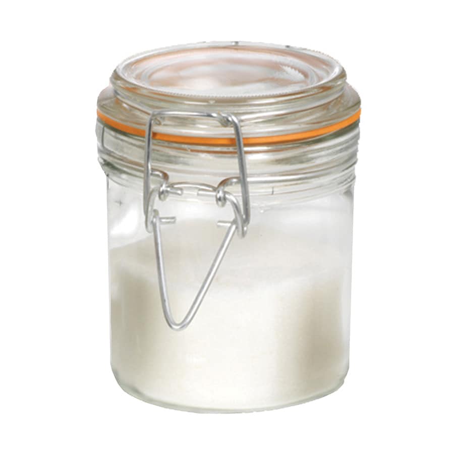Anchor 98907 9 4 Oz Mini Heremes Jar W Clamp Top Lid Crystal
