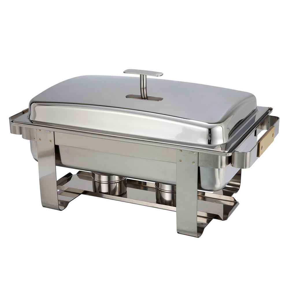 Winco C-6080 Full Size Chafer w/ Lift-off Lid & Chafing Fuel Heat