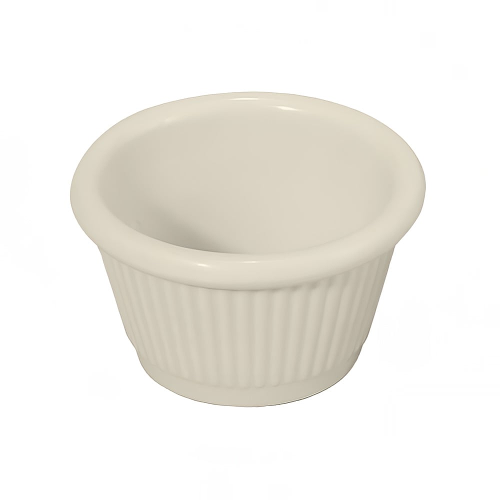 Winco RFM-2B 2 oz Fluted Ramekin, Plastic, Bone