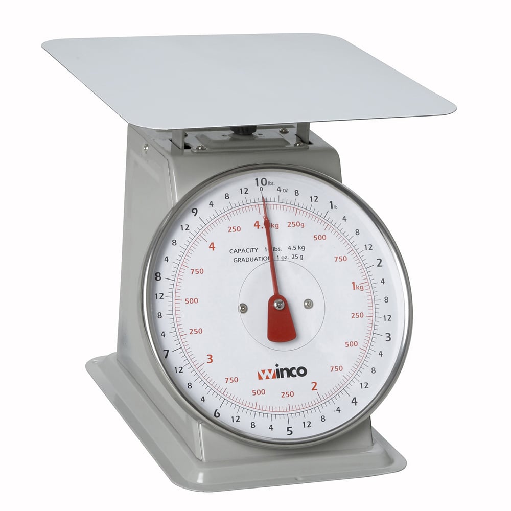Winco Scal 810 10 Lb Receiving Scale 8 Dial Large Steel Platform