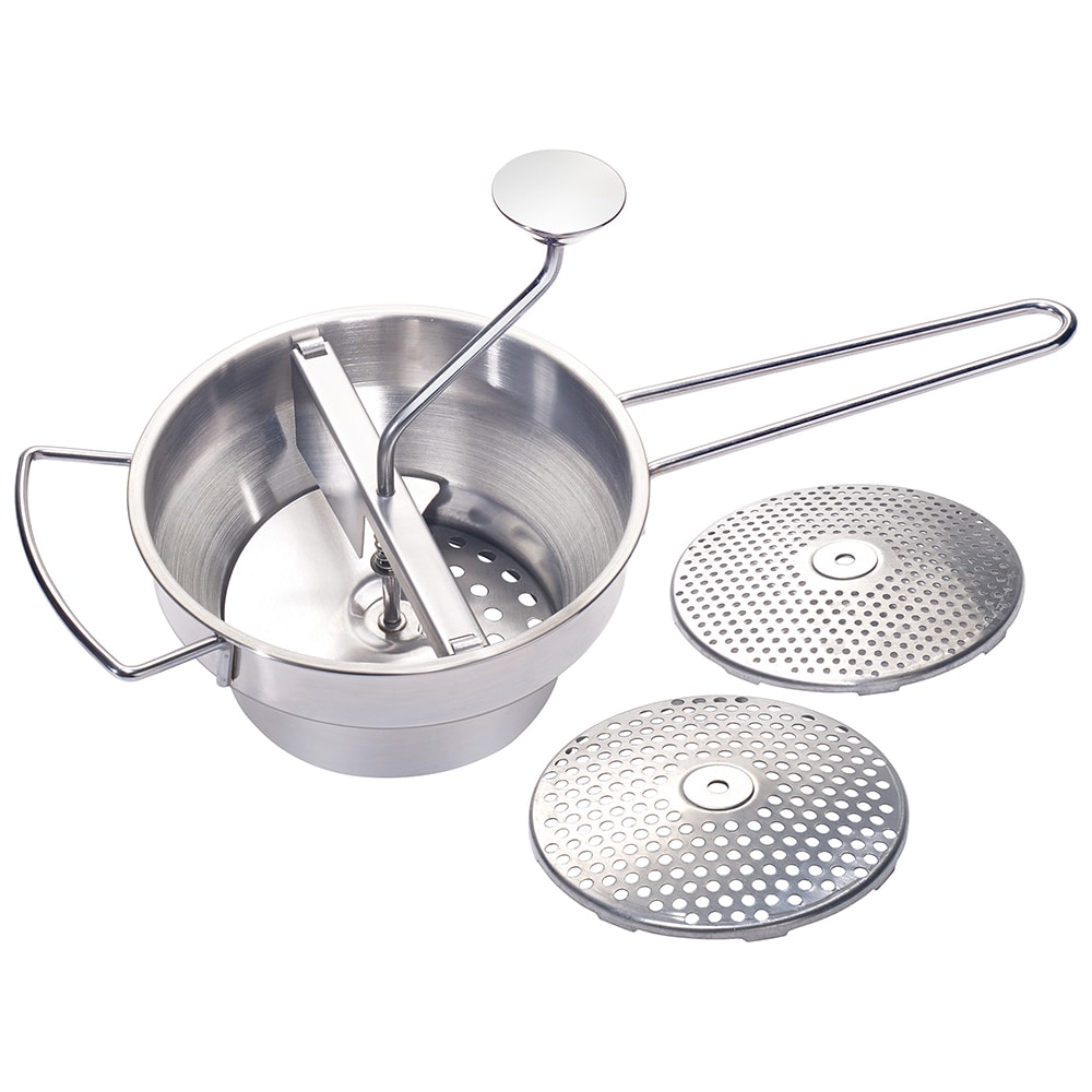 Winco Svm 3 2 Qt Food Mill W 3 Cutting Plates Stainless Steel