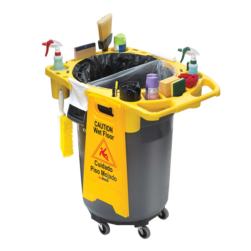 Winco TCD-44Y Janitorial Caddy for PTC-44G - Plastic, Yellow