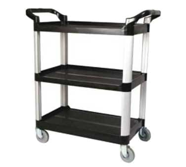 Winco UC-35K 3-Level Polymer Utility Cart w/ Raised Ledges